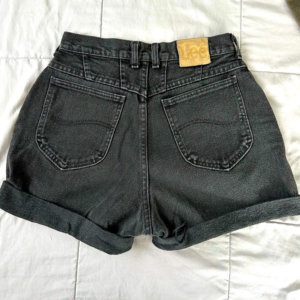 LEE black/grey washed vintage jean shorts